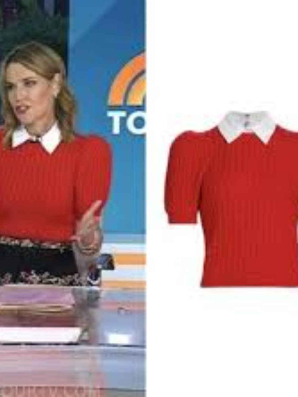 Alice + Olivia Chase Cable-Knit Puff-Sleeve Sweater - Size S - Picture 5 of 14